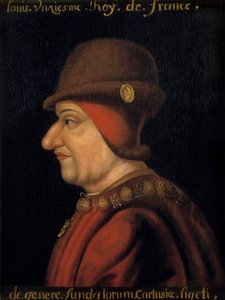 Fransa Kralı Louis XI (1423-1483) portresi. 17. yüzyılın Fransız okulu. Plessis les Tours (Plessis les Tours) (Plessis-les-Tours) by French School