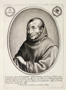 Balthazar Moncornet tarafından oyulmuş Marin Mersenne (1588-1648) portresi (c.1600-68) by French School