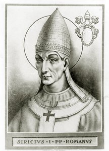 Papa Siricius'un Portresi, c.1835 (lito) by French School