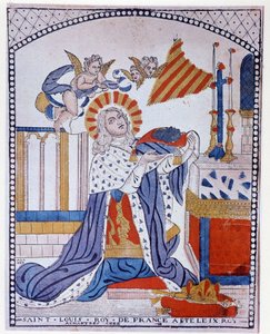 Dua ederken Saint Louis portresi by French School