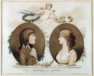 Napolyon Bonapart (1769-1821) ve Josephine de Beauharnais (1763-1814) portreleri 1796