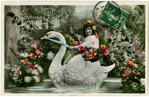Kartpostal: Mutlu Paskalyalar (basılı kağıt) by French School