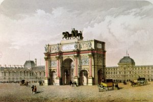 Arc de Triomphe du Carrousel, Paris kartpostalı by French School