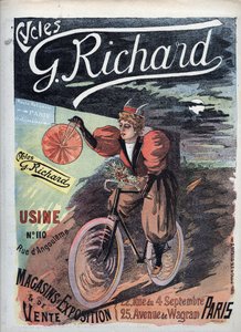 Poster reklamı “George Richard Cycles” Paris 1895 Fransız Okulu by French School