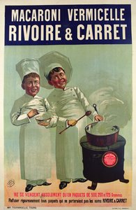 Rivoire et Carret tarafından yapılan poster reklam makarnası