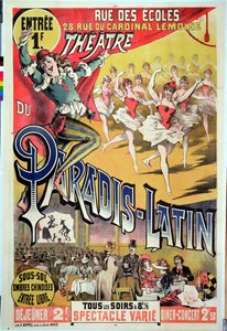 Theatre du Paradis Latin için poster, c.1880-90