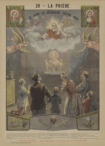 Dua (renkli taş baskı) by French School