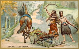 İlkel vagon (chromolitho) by French School
