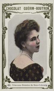 Saxe-Coburg Prensesi Beatrice (renkli fotoğraf) by French School