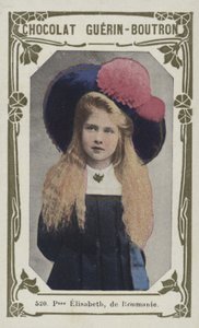Romanya Prensesi Elisabeth (renkli fotoğraf) by French School