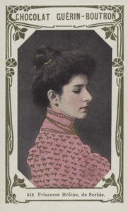Sırbistan Prensesi Helene (renkli fotoğraf) by French School