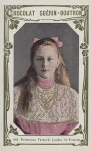 Prusya Prensesi Victoria Louise (renkli fotoğraf) by French School