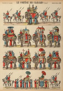 Hint rajah alayı (renkli gravür) by French School