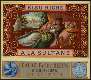 Bleu Riche a la Sultane için ürün etiketi by French School