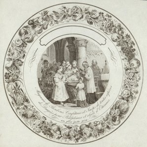 Bir Fransız şekerci dükkanı için ürün etiketi by French School