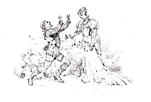 Ruy Blas (1838) için Victor Hugo (1802-85), 1880 (kağıt üzerine kalem ve mürekkep) için üretim kitapçığı by French School