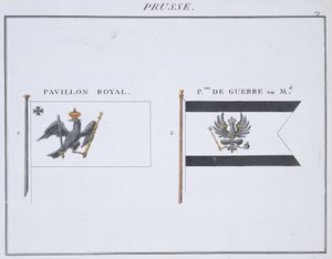Prusya Bayrakları, Fransız Bayraklar kitabından, c.1819 by French School