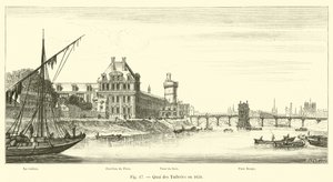 1650 yılında Quai des Tuileries by French School