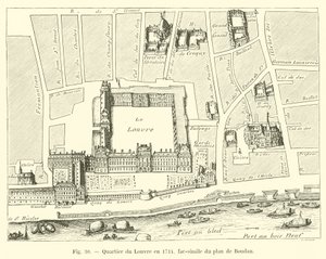 1714 yılında Louvre bölgesi, Boudan