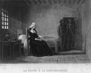 Kraliçe Marie Antoinette (Marie Antoinette) Konsiyerj Hapishanesinde - Thiers tarafından “Fransız Devrimi”nde. 19. yüzyıl by French School