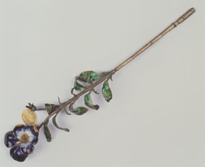 Hercai menekşeli kalemlik, 1862 (gümüş ve emaye) by French School