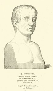 Quintus Hortensius, Romalı Muhafazakar politikacı ve hatip (gravür) by French School