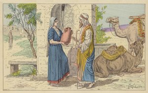 Rebecca Kuyuda (renkli taş baskı) by French School