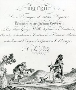 Johann Georg Wille Tarafından Çizilmiş ve Sanatsal Olarak Oyulmuş Manzaralar ve Diğer Figürler Koleksiyonu by French School