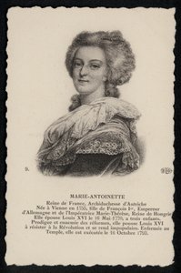 Kraliçe Marie-Antoinette (lito) by French School