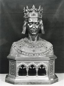 St. Louis (1214-70) kutsal emanet büstü (gümüş yaldızlı)
