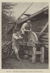 Remouleurs (gravür) by French School
