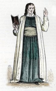 Teofilantropist bir rahibin temsili (renkli gravür) by French School