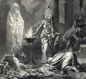 Samuel'in (İncil) ilk kitabında bahsedilen bir Kenanlı köyü olan Endor Cadısı'nın (veya Endor Pythonisse'in) temsili, yakın zamanda peygamber Samuel'in hayaleti dediği bir tılsımı vardır. Isr'ın by French School