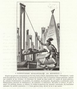 Robespierre cellatı giydiriyor, Fransız Devrimi by French School