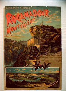 Rocamadour ve Montvalent, c.1900 by French School