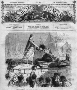 Roma dizisi: “” Notre Dame de Paris”, Victor Hugo (1802-1885). Quasimodo ve Esmeralda. “Les bons romantizm”de gravür by French School