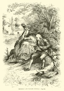 Rousseau ve Madam dEpinay by French School