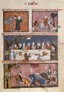 Royal 19 C. I fol.204 Şeytani ayartmalar, Le Breviari d