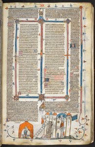 Royal MS 10 iv f.202r Müstahkem bir Kaleye Saldırmak ve Marjinal Dekorasyon, 