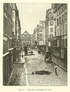 1855 yılında Rue de Constantine by French School