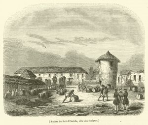 Oueida kalesinin kalıntıları, cote des Esclaves (gravür) by French School