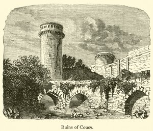 Coucy Harabeleri (gravür) by French School