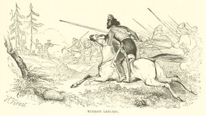 Rus Lancerları (gravür) by French School
