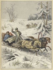 Rus kızakları by French School