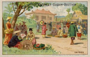 Saygon (kromolitho) by French School