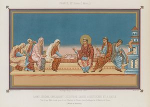 Aziz Jerome Kutsal Yazıyı açıklıyor by French School