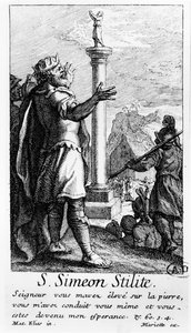 Sütununda Aziz Simeon Stylite by French School