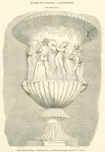 Karyatidler Salonu, Borghese Vazo, Pentelik mermerden, yükseklik, Im, 717 (gravür) by French School