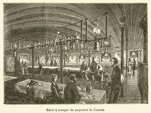 Kanada astarının yemek odası (gravür) by French School