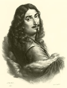 Salvator Rosa, portre (gravür) by French School